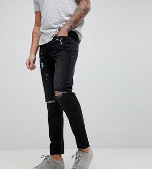 Узкие джинсы с заплатками Brooklyn Supply Co Co.. Цвет: синий