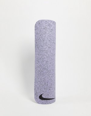 Сиреневый коврик толщиной 4 мм для занятий йогой с логотипом-галочкой -Серый Nike