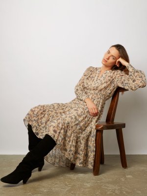 Janet Многоярусное платье-миди, разноцветный Gerard Darel