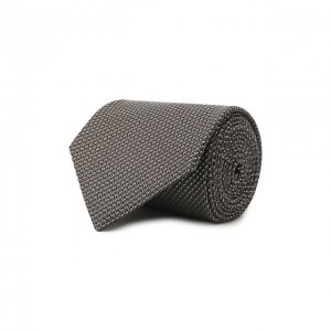 Шелковый галстук Brioni. Цвет: серый