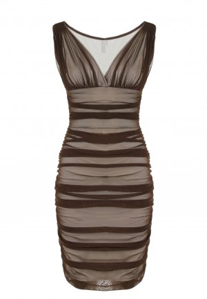 Платье NORMA KAMALI. Цвет: коричневый