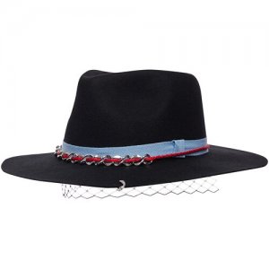 Шляпа , размер 55-57, черный, красный SCORA. Цвет: голубой/красный/черный
