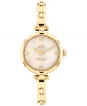 Женские часы Cary с золотистым браслетом-браслетом, 26 мм COACH, золотой Coach