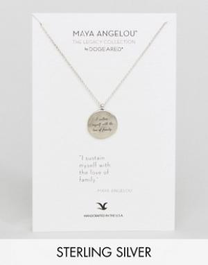 Ожерелье с подвеской-цитатой Maya Angelou Dogeared. Цвет: серебряный