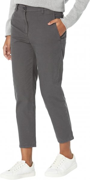 Миниатюрные зауженные брюки до щиколотки с высокой талией , цвет Graphite Eileen Fisher