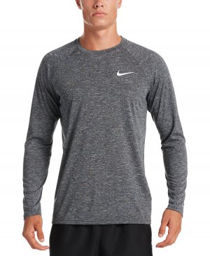 Мужская футболка для плавания с длинными рукавами Heather Hydroguard Nike