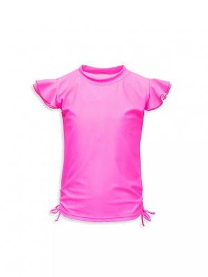 Экологически чистый топ с развевающимися рукавами для маленьких девочек и , розовый Snapper Rock