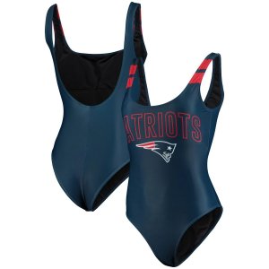 Женский цельный купальный костюм темно-синего цвета New England Patriots FOCO Unbranded