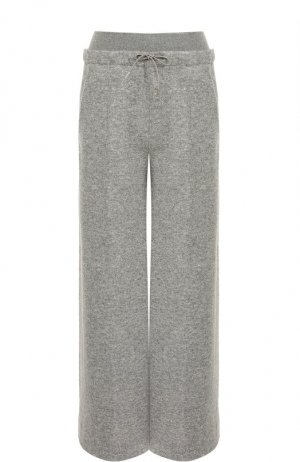 Расклешенные кашемировые брюки Loro Piana. Цвет: серый