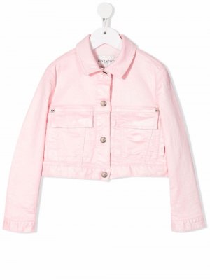 Укороченная куртка на пуговицах Givenchy Kids. Цвет: розовый