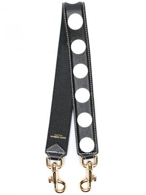 Ремень для сумки в горох Dolce & Gabbana. Цвет: чёрный