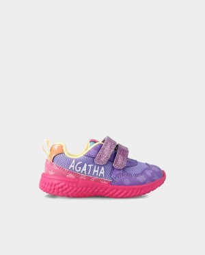 Спортивная обувь для девочек с фантазийным оттенком и двойной застежкой-липучкой AGATHA RUIZ DE LA PRADA, сиреневый Prada