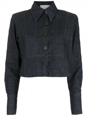 Укороченная джинсовая куртка Andrea Bogosian. Цвет: синий