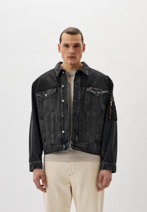 Куртка джинсовая Hugo 026/1. Цвет: черный