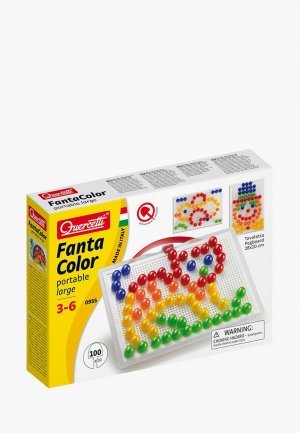 Набор игровой Quercetti Мозаика Fantacolor Portable large, 100 элементов. Цвет: разноцветный