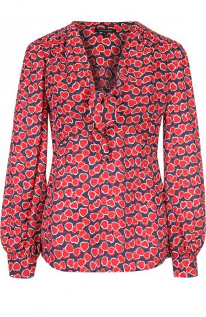 Блуза из смеси вискозы и шелка с принтом Tara Jarmon. Цвет: разноцветный