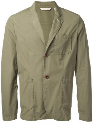 Пиджак с накладными карманами Gant Rugger. Цвет: зелёный