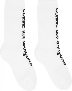 Белые носки в рубчик Comme Des Garcons Garçons