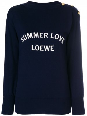 Вязаный свитер Summer love Loewe. Цвет: синий