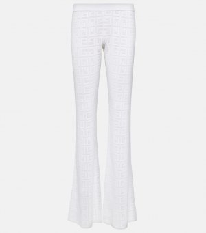Жаккардовые расклешенные брюки 4G GIVENCHY, белый Givenchy