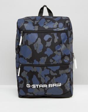 Рюкзак с камуфляжным принтом Barran G-Star. Цвет: синий