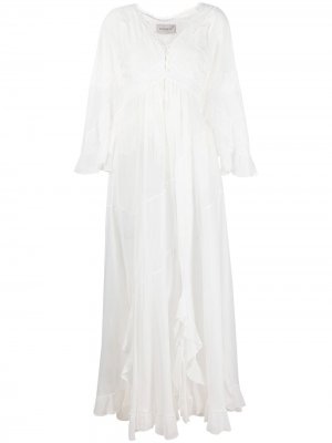 Платье с длинными рукавами Ermanno. Цвет: белый