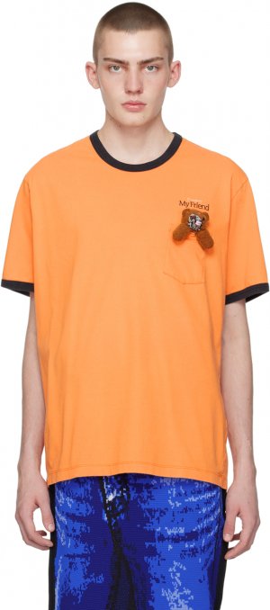 Оранжевая футболка с моим другом Doublet