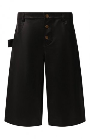Кожаные шорты Bottega Veneta. Цвет: чёрный