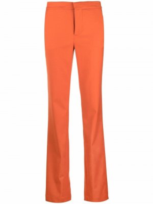 Прямые брюки строгого кроя Semicouture. Цвет: оранжевый