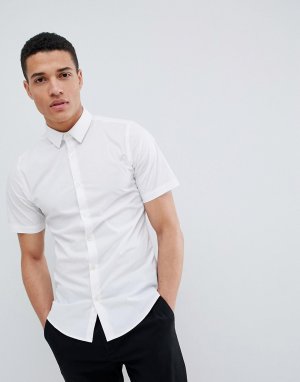 Рубашка из эластичного поплина с короткими рукавами -Белый French Connection