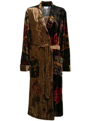Пальто с завязками и цветочным принтом Pierre-Louis Mascia. Цвет: разноцветный