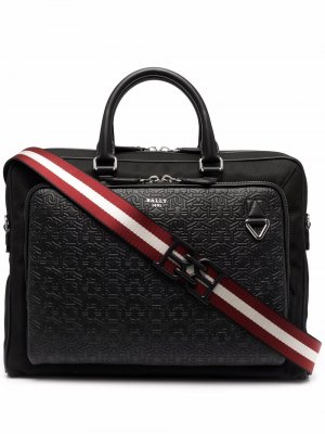 Embossed-monogram briefcase Bally. Цвет: черный