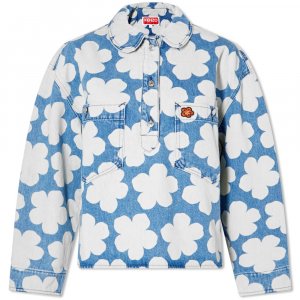 Рубашка Poppy Print Denim Polo Overshirt Kenzo