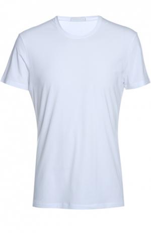 Хлопковая футболка с круглым вырезом La Perla. Цвет: белый