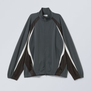 Куртка Amy Training With Color Blocking, темно-серый Weekday. Цвет: серый