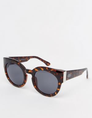 Массивные солнцезащитные очки Cheap Monday. Цвет: коричневый