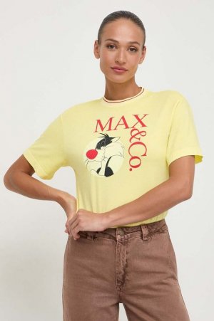 МАКС&Ко. футболка из хлопка x CHUFY Max&Co., желтый MAX&Co.
