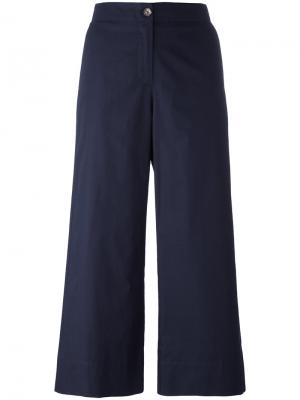 Укороченные расклешенные брюки IM Isola Marras I'M. Цвет: синий