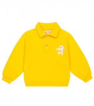 Хлопковый свитер с принтом морских коньков , желтый The Animals Observatory