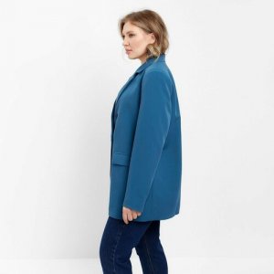 Пиджак , размер 54, бирюзовый, синий Minaku. Цвет: синий