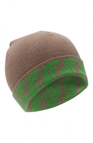 Шерстяная шапка Fendi. Цвет: зелёный