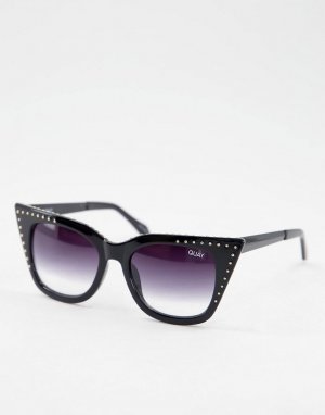 Черные солнцезащитные очки с оправой «кошачий глаз» и эффектом деграде Quay-Черный цвет Quay Eyewear Australia