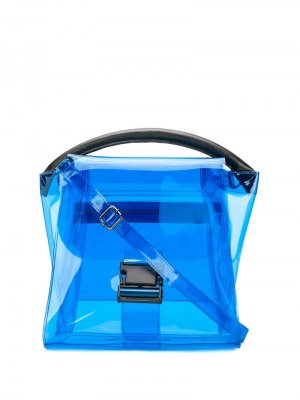 Прозрачная сумка-тоут Zucca. Цвет: синий
