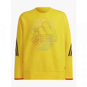 Свитшот , размер 152, желтый adidas. Цвет: желтый