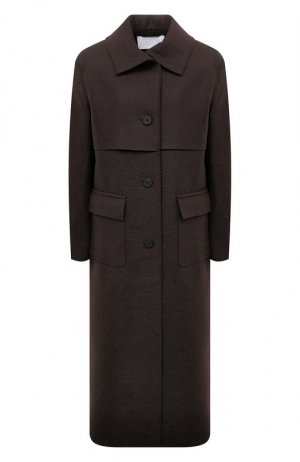 Шерстяное пальто Harris Wharf London. Цвет: коричневый