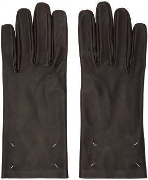 Черные перчатки с четырьмя стежками Maison Margiela