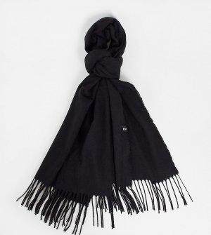 Черный шарф-палантин унисекс из переработанных материалов Inspired-Черный цвет Reclaimed Vintage