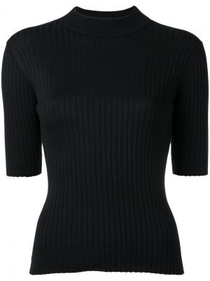 Ribbed short sleeve sweater Clane. Цвет: чёрный