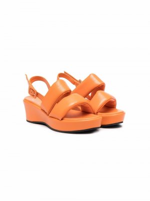 Doppia fascia chunky sandals Gallucci Kids. Цвет: оранжевый