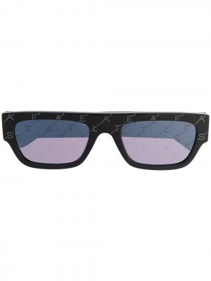 Солнцезащитные очки в прямоугольной оправе Stella McCartney Eyewear. Цвет: черный